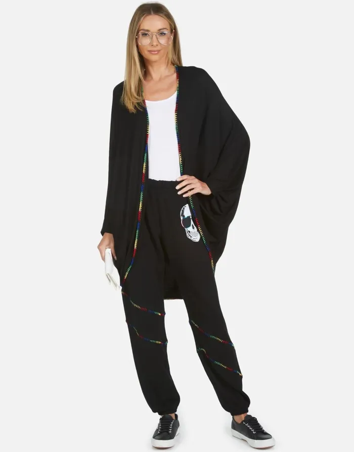 Abra Cool Skull Black Women039s Lauren Moshi Long Sweatpants