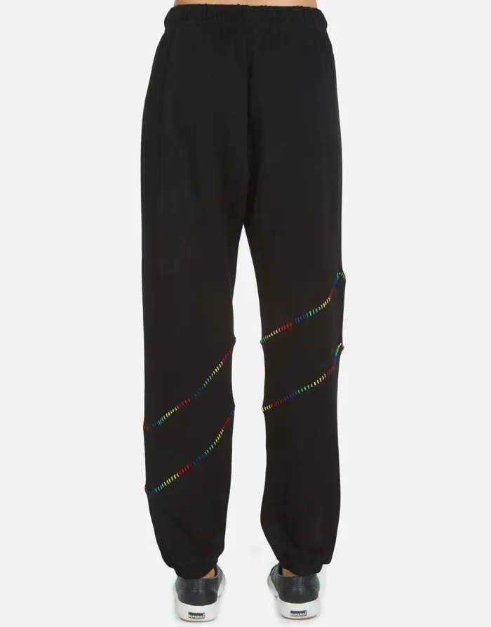 Abra Cool Skull Black Women039s Lauren Moshi Long Sweatpants