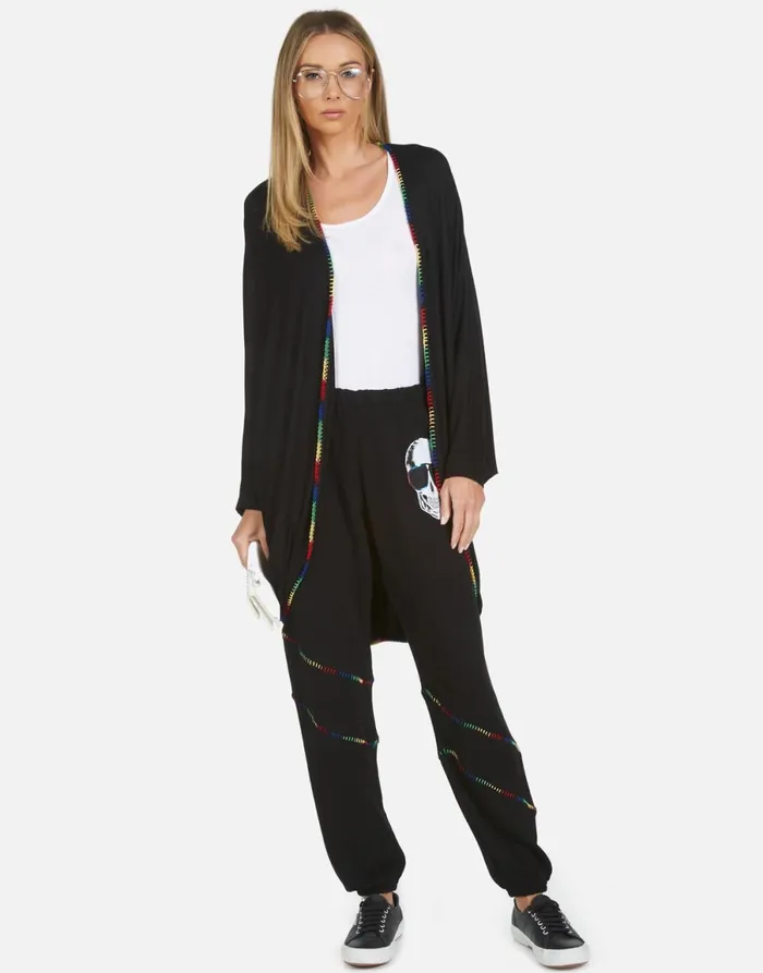 Abra Cool Skull Black Women039s Lauren Moshi Long Sweatpants