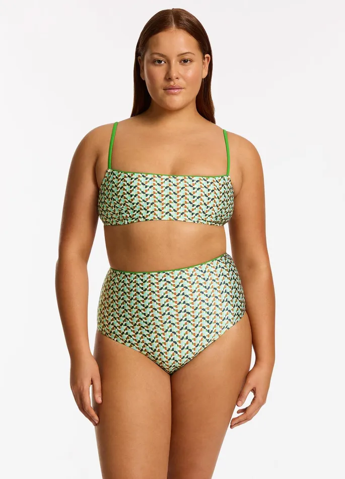 Acacia High Waist Bikini Bottom Multi Women JETS Australia High Waist Bikini Bottoms
