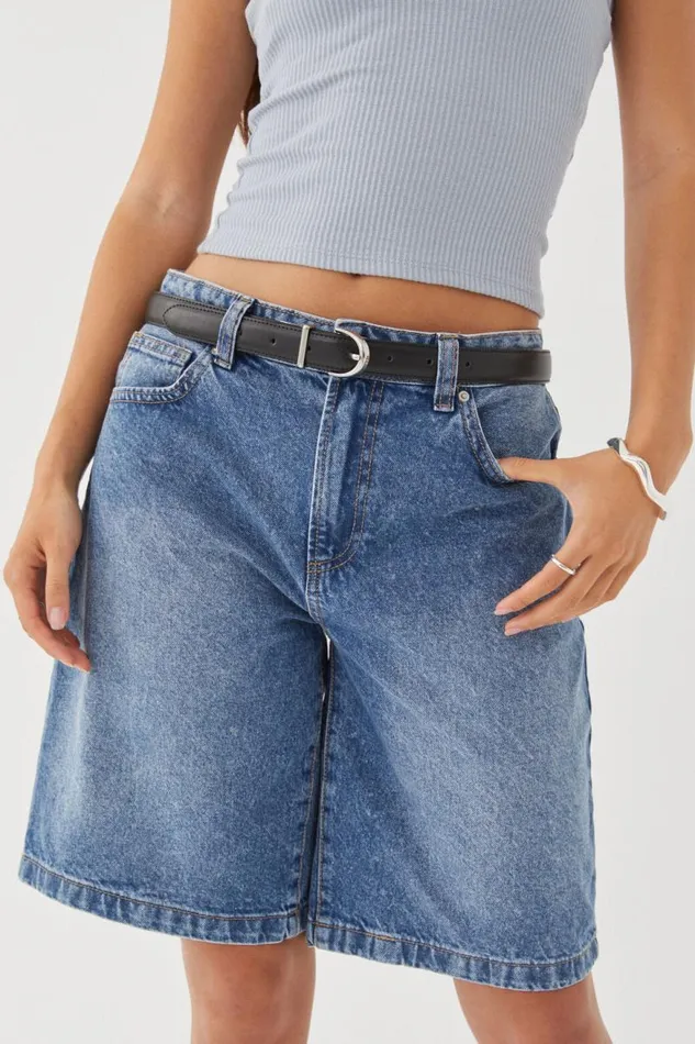 Accessories Supr Accessories Small Classic Buckle Belt Blacksilver