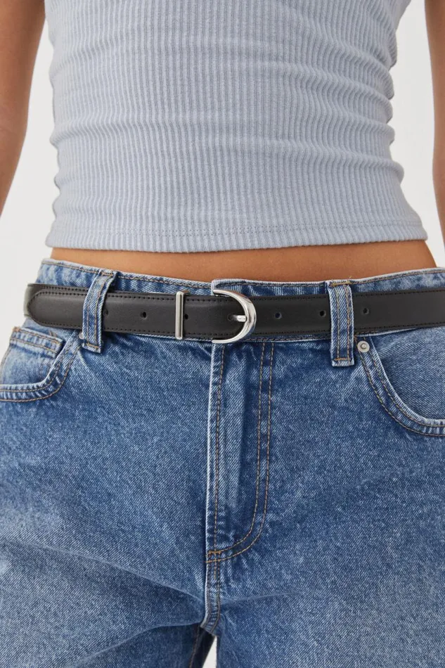 Accessories Supr Accessories Small Classic Buckle Belt Blacksilver