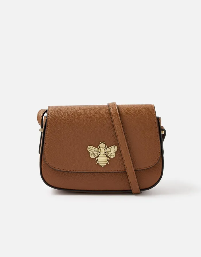 Accessorize Britney Bee CrossBody Bag Tan Tan Women Vegan Bags Backpacks and Purses