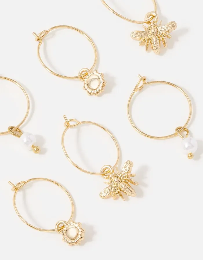 Accessorize Bug Hoop Earring Set Women Earrings