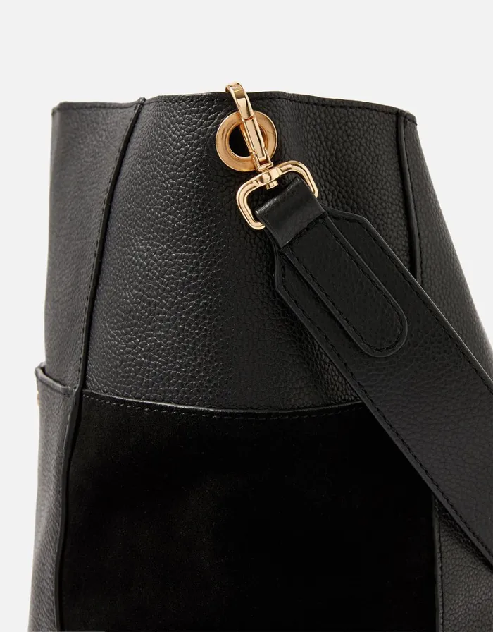 Accessorize Chloe Leather Shoulder Bag Black Women Leather Bags