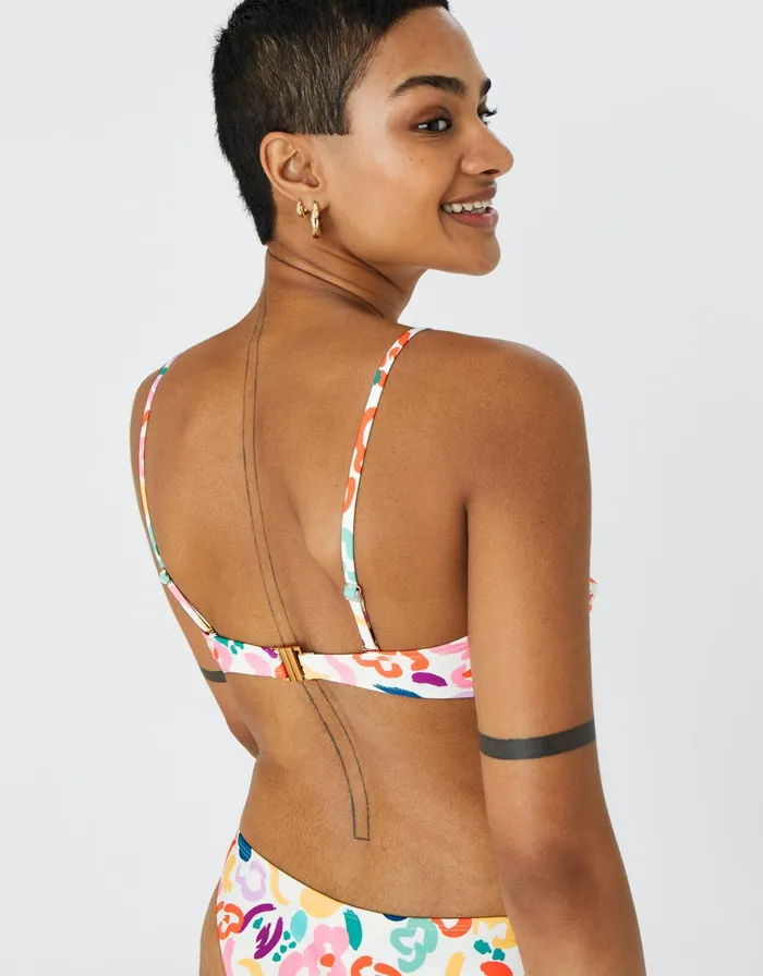 Accessorize Colour Splash Frill Bandeau Bikini Top Multi Brightsmulti Women Bikinis