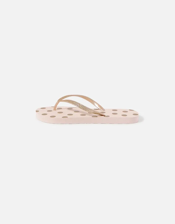Accessorize Eva Foil Spot Print Flip Flops Metallic Metallics Women Sandals and Flip Flops