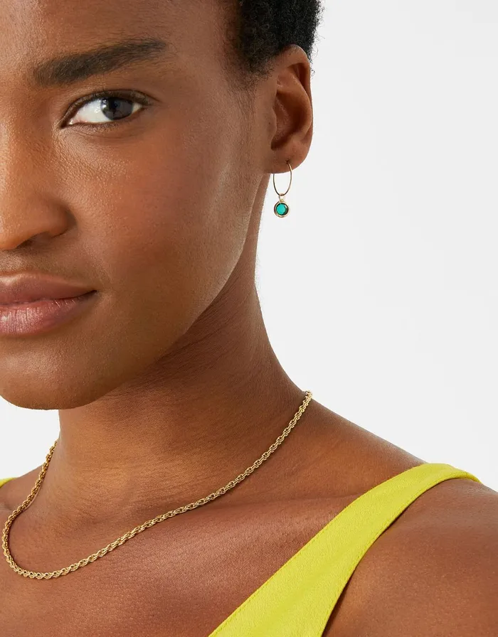 Accessorize Filigree And Stone Hoop Earring Set Women Earrings