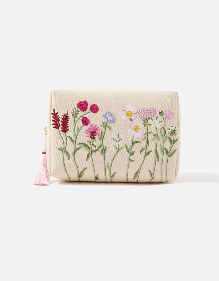 Accessorize Flower Embroidered Make Up Bag Women Travel Bags