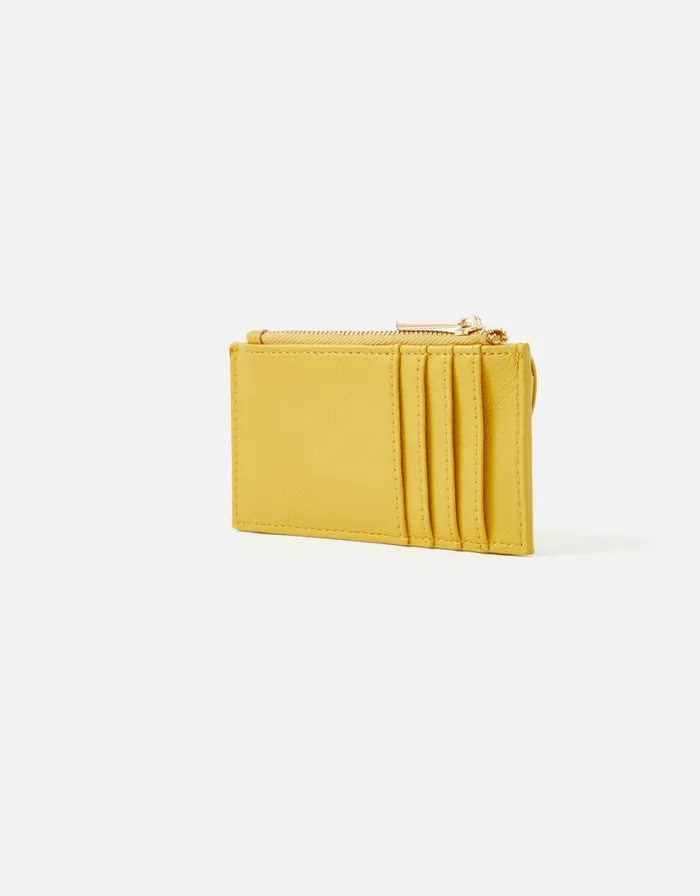 Accessorize Front Flap Cardholder Yellow Ochre Women Vegan Bags Backpacks and Purses