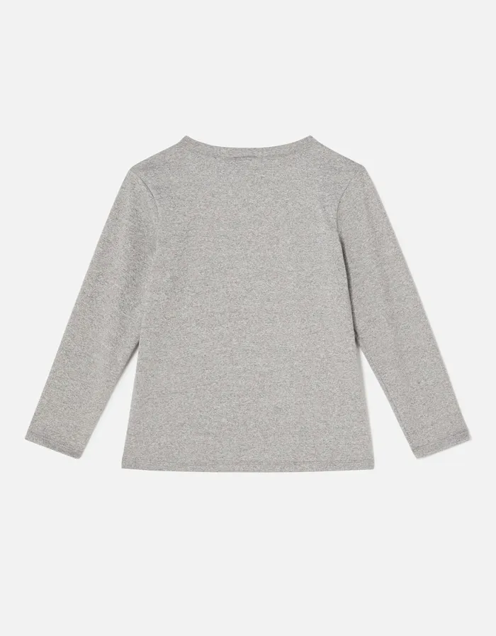 Accessorize Girls Long Sleeve Star TShirt Grey Grey Girls Sportswear