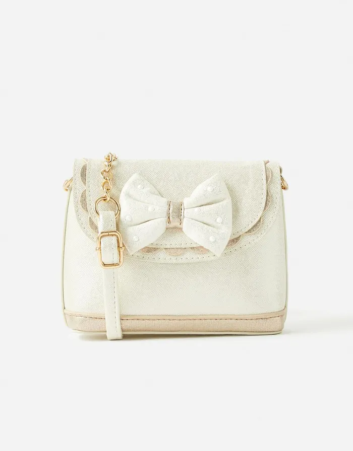 Accessorize Girls Pearl Bow Bag Girls Bags