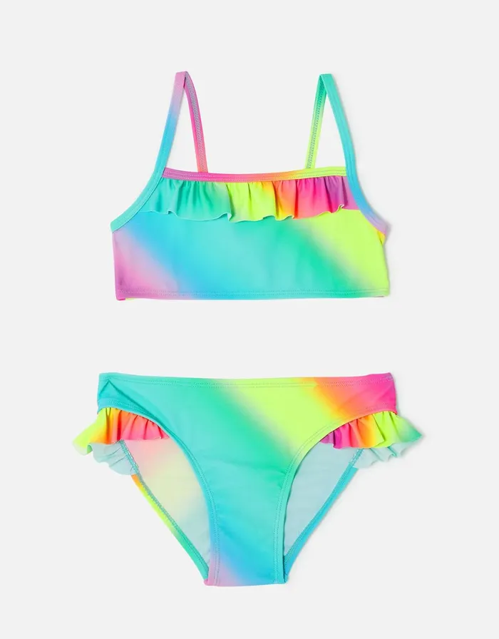 Accessorize Girls Rainbow Bikini Multi Brightsmulti Girls Swimsuits And Swimming Costumes