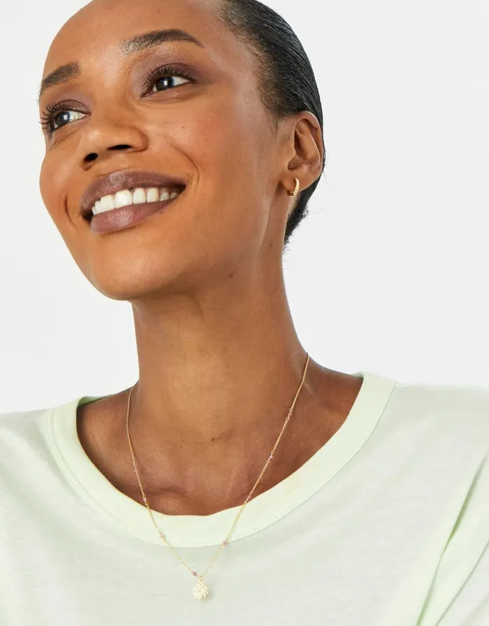 Accessorize GoldPlated Beaded Crown Chakra Necklace Women Necklaces