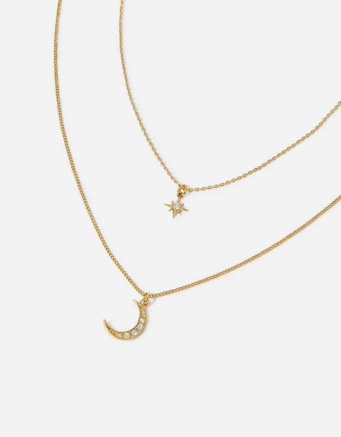 Accessorize GoldPlated Celestial Necklace Women Necklaces
