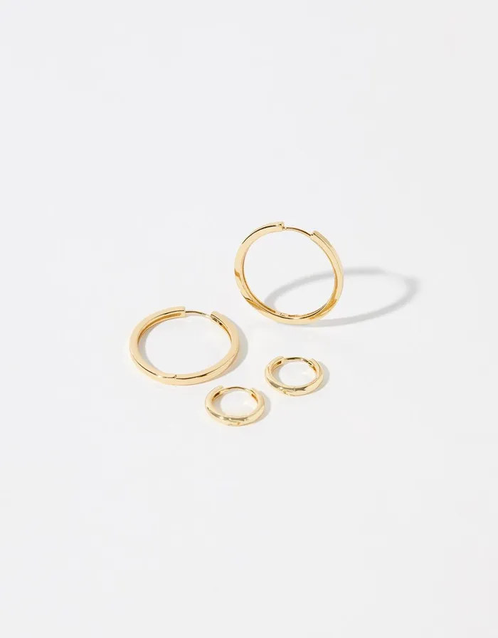 Accessorize GoldPlated Hoop Earring Set Women Earrings