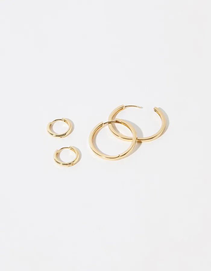 Accessorize GoldPlated Hoop Earring Set Women Earrings