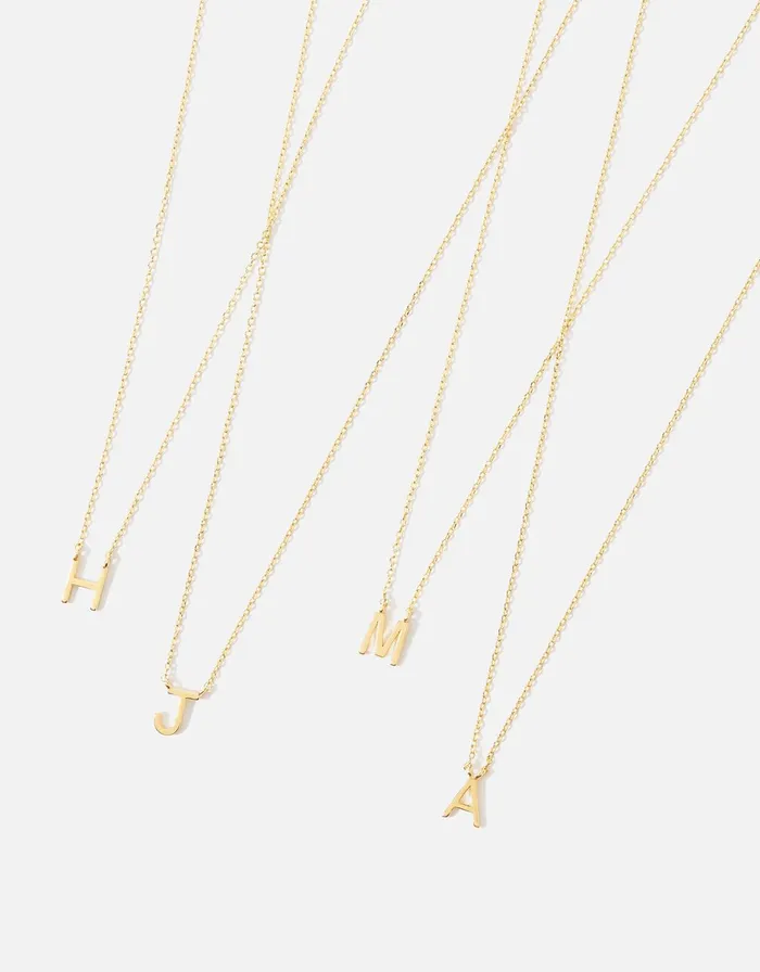 Accessorize GoldPlated Initial Chain Necklace Gold Gold Women Necklaces