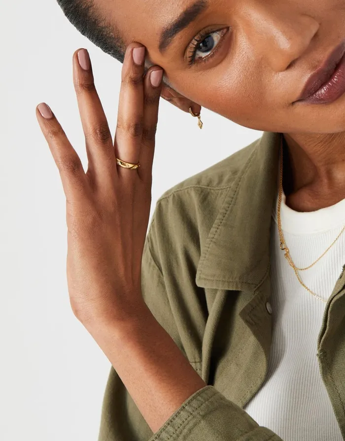 Accessorize GoldPlated Pearl Star Band Ring Gold Gold Women Rings