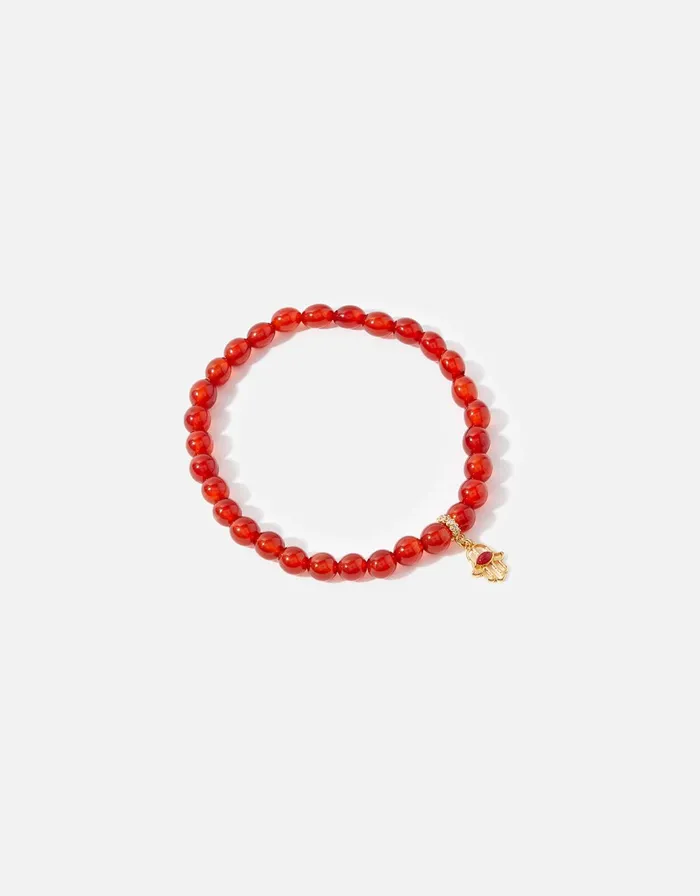 Accessorize GoldPlated Power Stone Carnelian Bracelet Women Bracelets