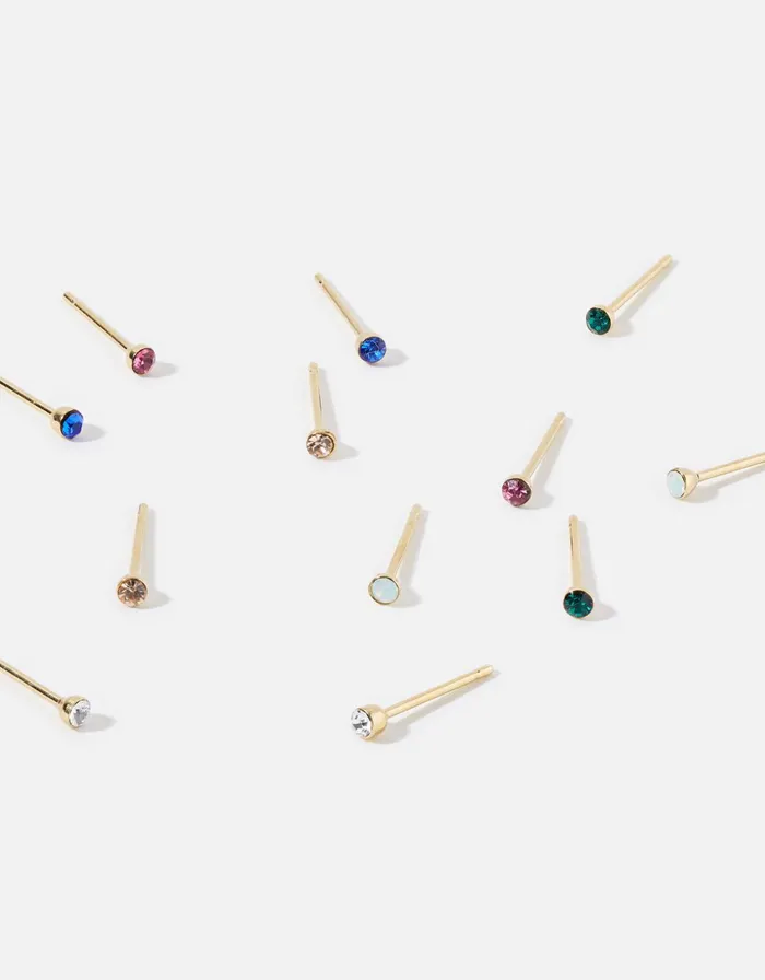 Accessorize GoldPlated Rainbow Stud Multipack Women Earrings
