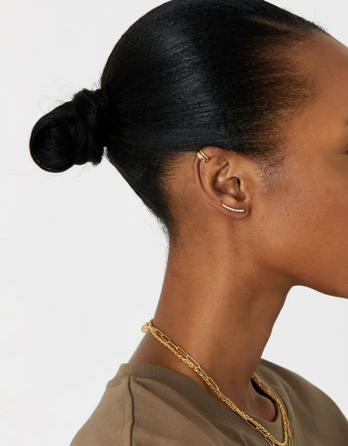 Accessorize GoldPlated Sparkle Ear Crawler Women Earrings