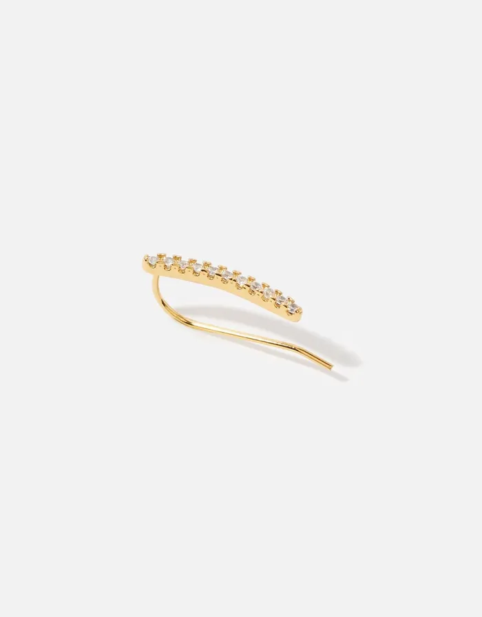 Accessorize GoldPlated Sparkle Ear Crawler Women Earrings