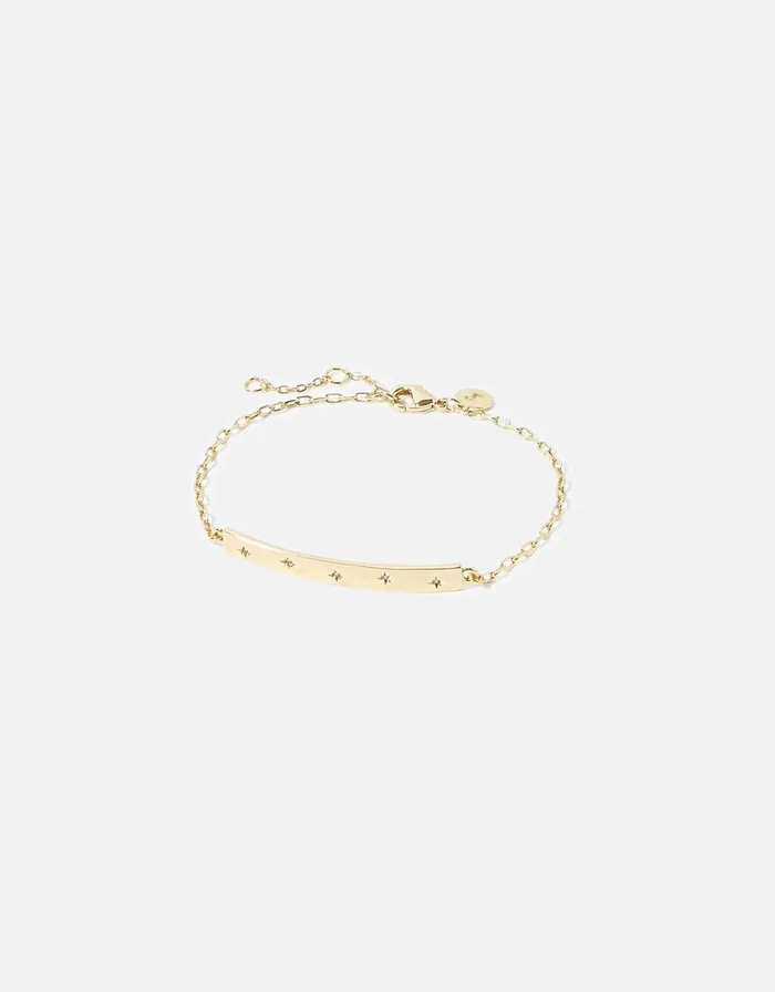 Accessorize GoldPlated Sparkle Star Bar Bracelet Women Bracelets
