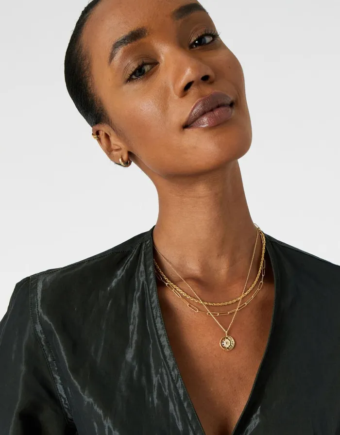 Accessorize GoldPlated Spinner Pendant Necklace Women Necklaces