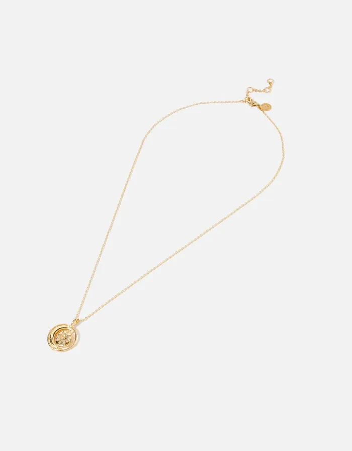 Accessorize GoldPlated Spinner Pendant Necklace Women Necklaces