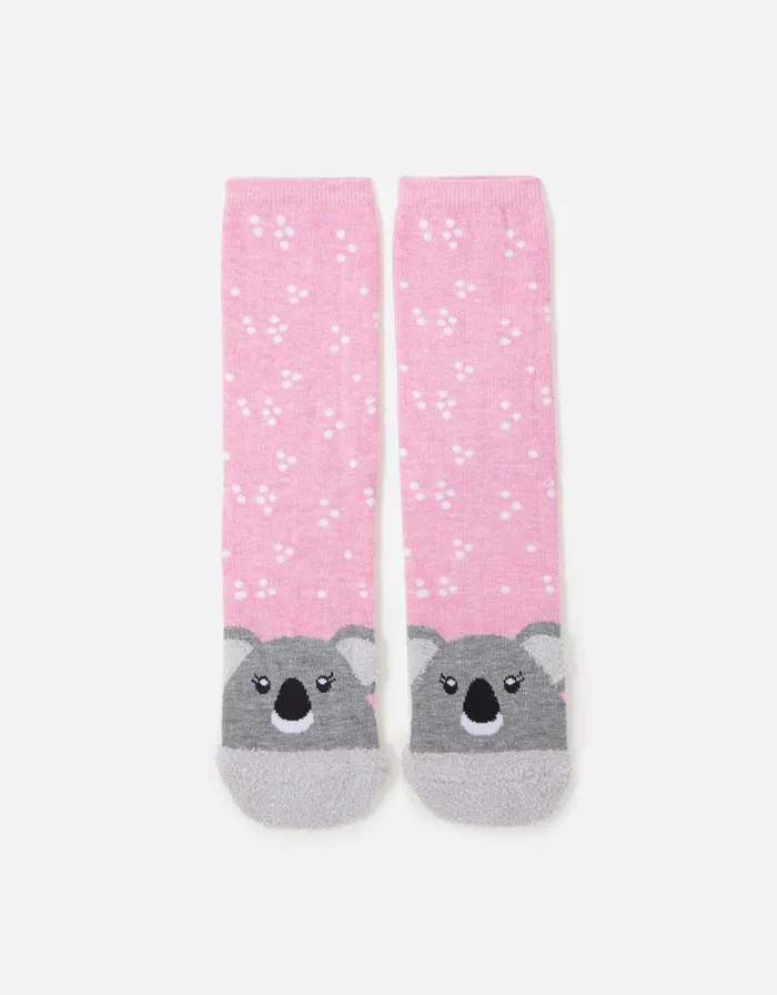 Accessorize Kayla Koala Fluffy Face Socks Women Socks and Tights