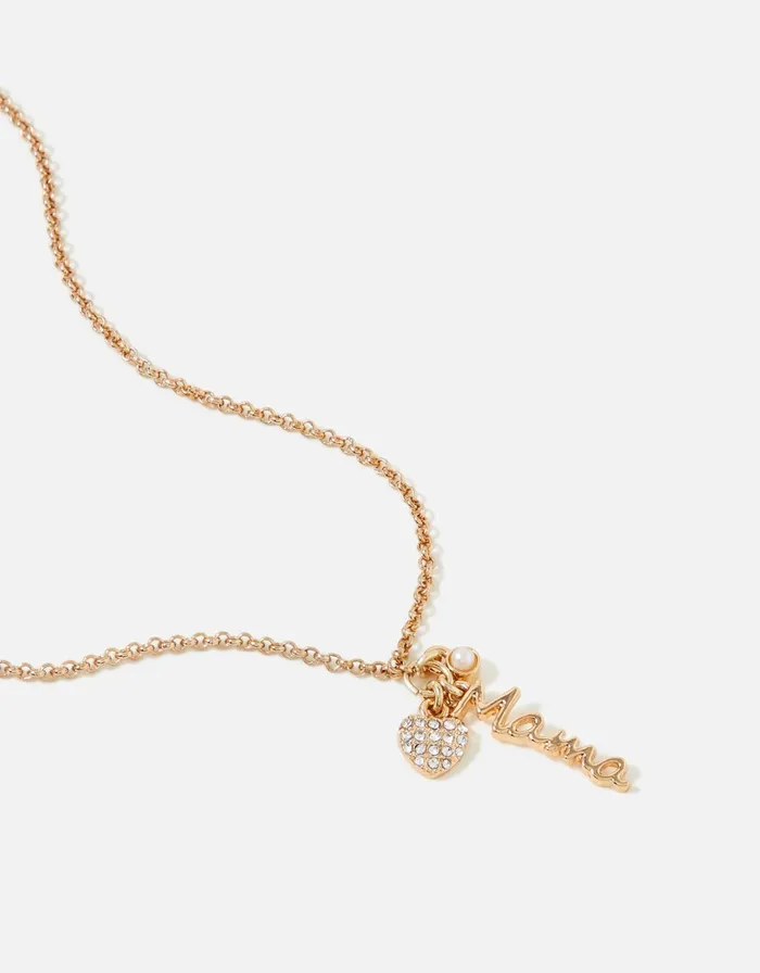 Accessorize Mama Script Pendant Necklace Women Necklaces