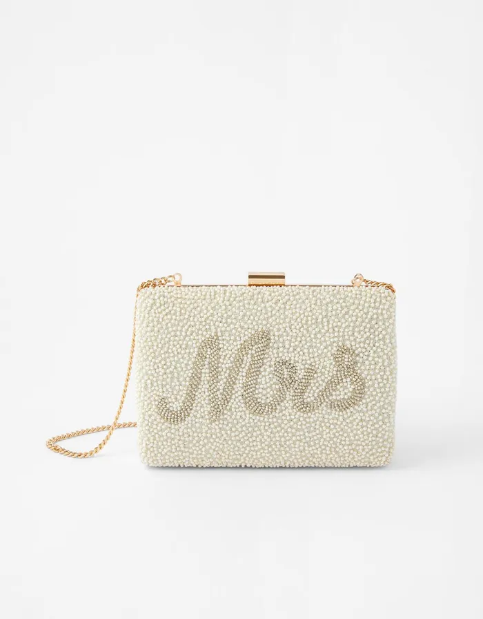 Accessorize Mrs Beaded Clutch Bag Women Clutch Bags