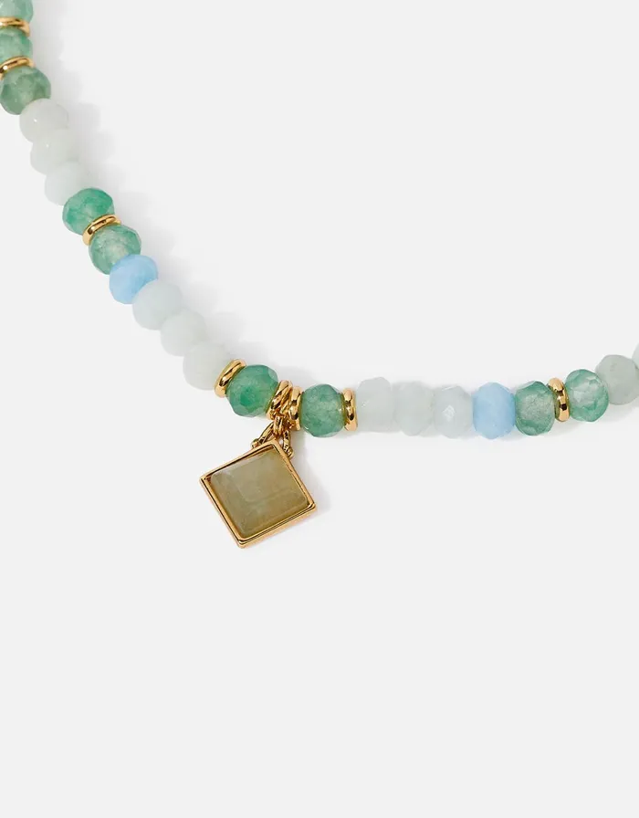 Accessorize Ombre Healing Stone Aventurine Necklace Women Necklaces