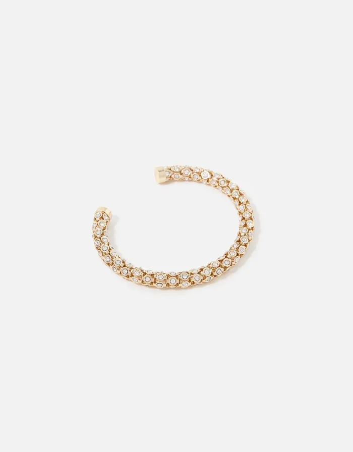 Accessorize Pastel Pop Crystal Cuff Gold Gold Women Bracelets