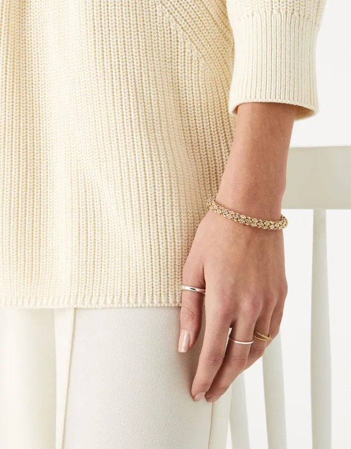 Accessorize Pastel Pop Crystal Cuff Gold Gold Women Bracelets