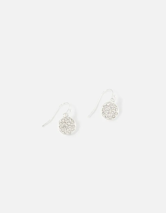 Accessorize Pave Circle Short Drop Earrings Women Earrings