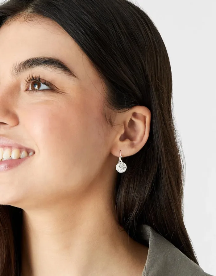 Accessorize Pave Circle Short Drop Earrings Women Earrings