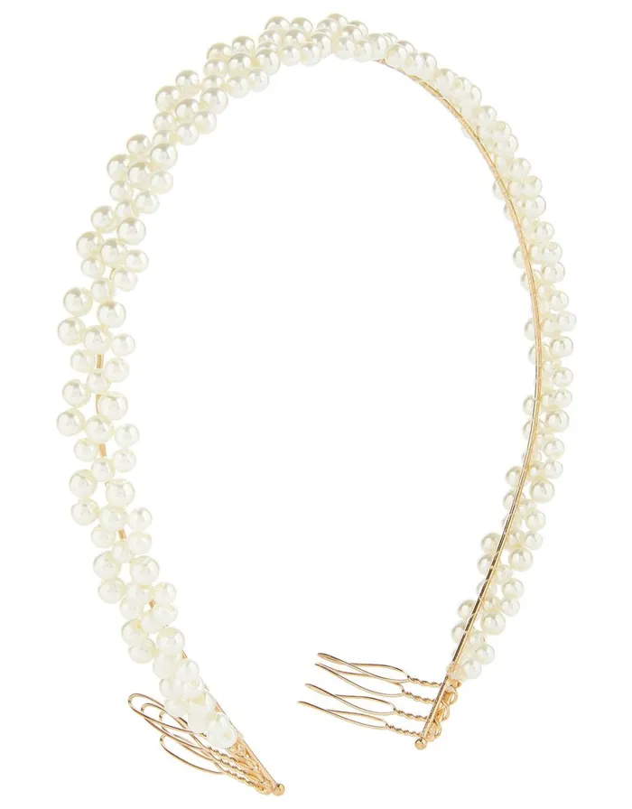 Accessorize Pearl Crown Headband Women Headbands