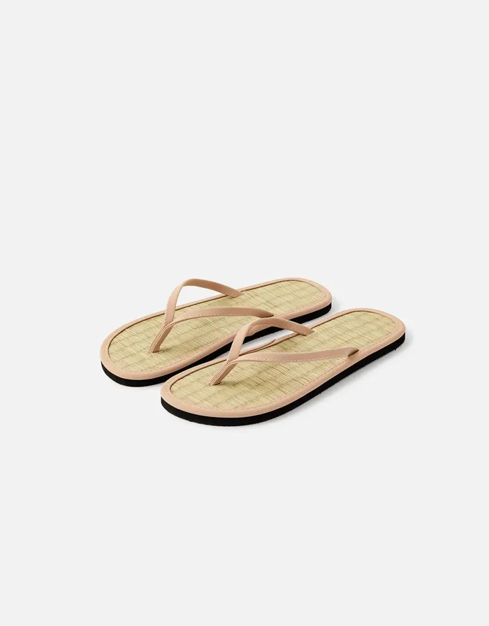 Accessorize Plain Seagrass Flip Flops Pink Pink Women Sandals and Flip Flops