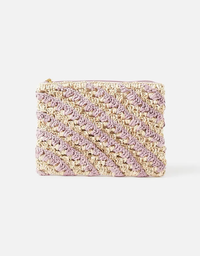 Accessorize Raffia Pouch Women Purses and Wallets