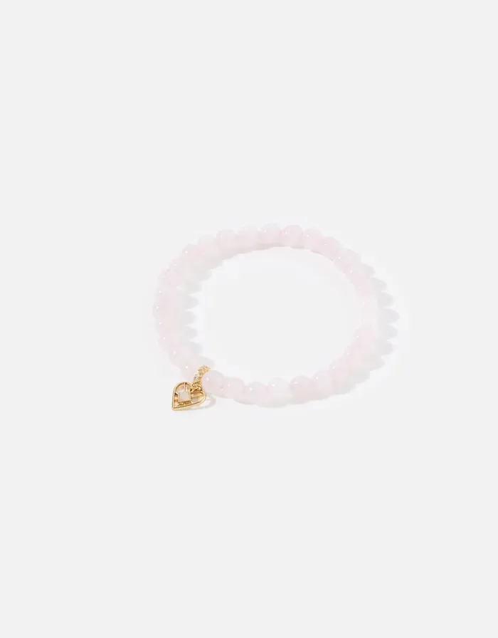 Accessorize Rose Quartz Stone Pendant Bracelet Women Bracelets