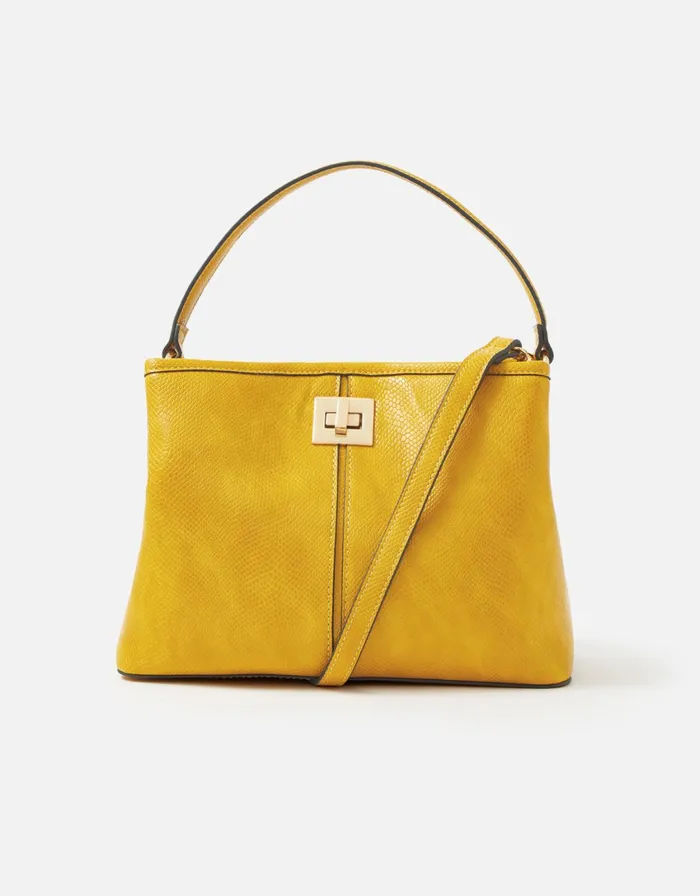 Accessorize Rosie Handheld Bag Yellow Ochre Women Top Handle Bags