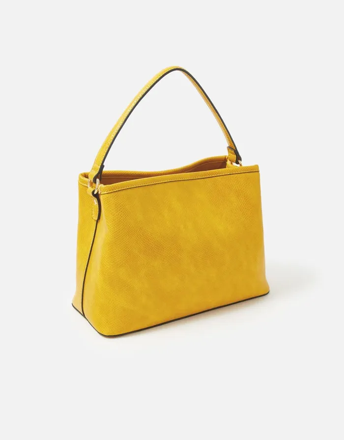 Accessorize Rosie Handheld Bag Yellow Ochre Women Top Handle Bags