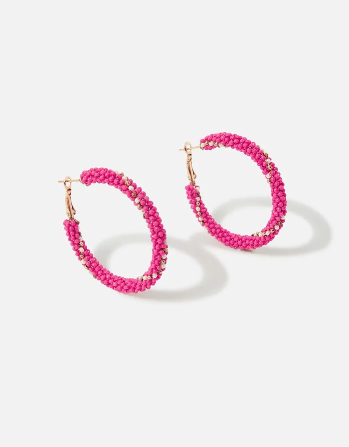 Accessorize Seascape Seedbead Hoop Earrings Women Earrings