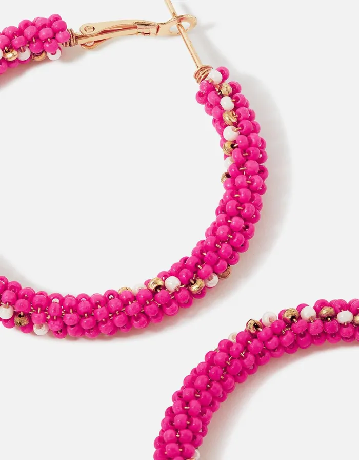 Accessorize Seascape Seedbead Hoop Earrings Women Earrings