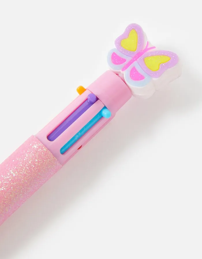 Accessorize Six Colour Butterfly Pen GirlsWomen Stationery