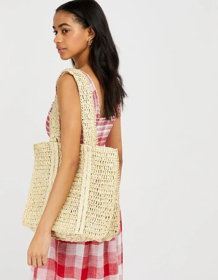 Accessorize Slouchy Weave Shopper Bag Women Beach Bags