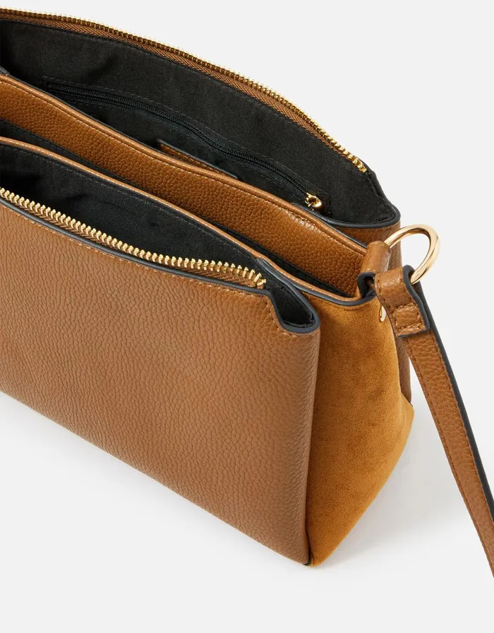 Accessorize Sofia Suedette CrossBody Bag Tan Tan Women CrossBody Bags