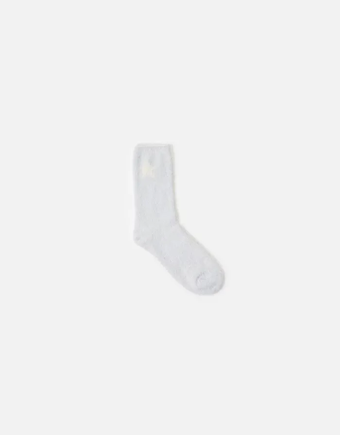 Accessorize Star Design Fluffy Sock Grey Grey Women Socks and Tights